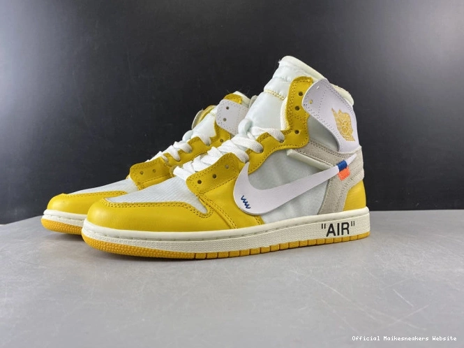 Yellow-Cone Powder Jordan NRG Dark AQ0818-149 Air White Off-White x 1 0708